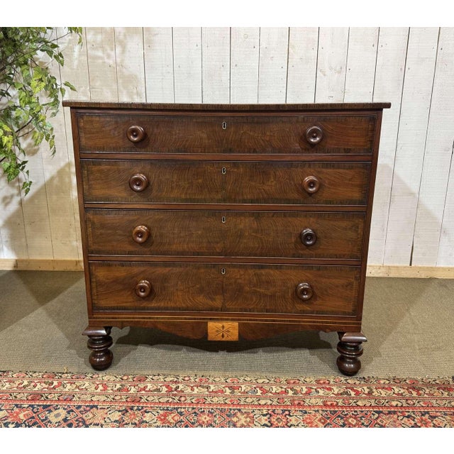 19th Century Victorian English Mahogany Chest of Drawers For Sale - Image 14 of 18