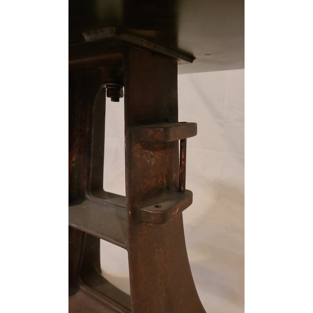 Industrial Industrial Steel Factory Side Table For Sale - Image 3 of 3