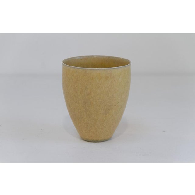 1960s Mid-Century Danish Yellow Stoneware Vase by Saxbo, 1960s For Sale - Image 5 of 18