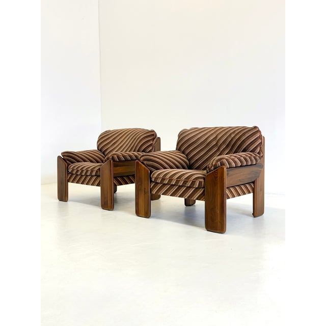 Sapporo Armchair by Mario Marenco for Mobil Girgi Striped, 1970s For Sale - Image 12 of 12