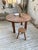 Brown Round Pine Table with Extensions, 1950s For Sale - Image 8 of 18