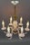 Metal Italian Murano White Clear and Milk Glass Six-Arm Chandelier, 1950s For Sale - Image 7 of 18
