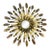 Vintage French Sunburst Wall Mirror in Gilt Metal, Mid-Century Style For Sale