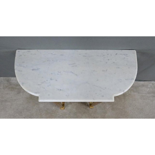 Louis XVI Console Table in Marble and Giltwood, 20th Century For Sale - Image 6 of 17