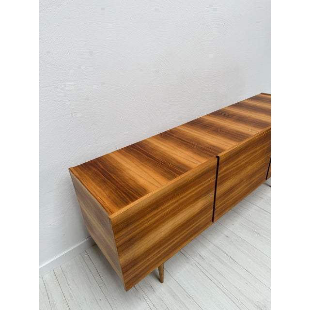 Wood Vintage German Walnut Sideboard, 1960s For Sale - Image 7 of 11