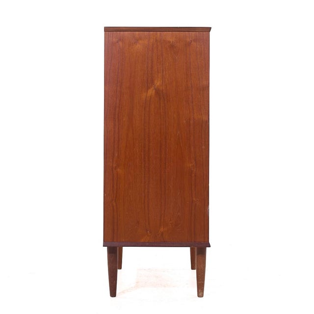 Arne Vodder Arne Vodder Style Mid Century Danish Teak Armoire For Sale - Image 4 of 8