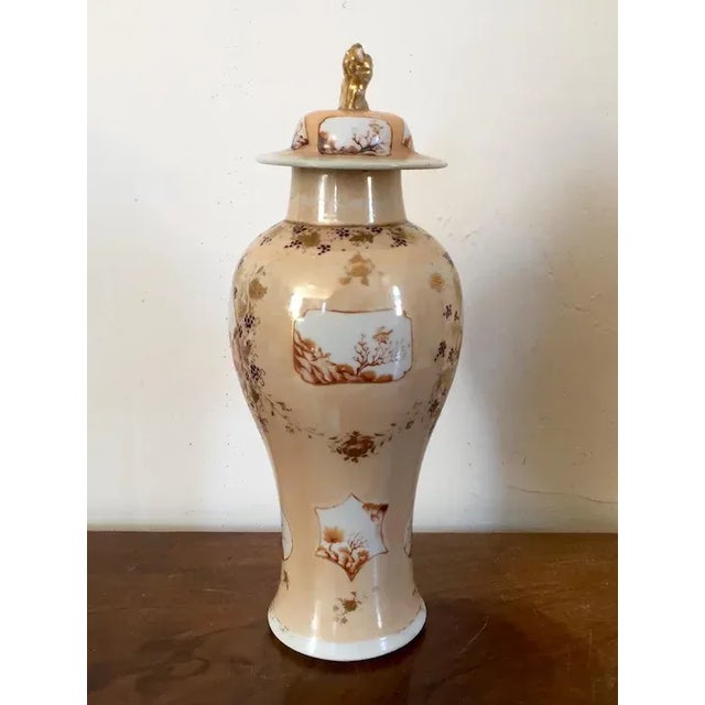 Ceramic 1810 Chinese Export Porcelain Vase & Cover For Sale - Image 7 of 11