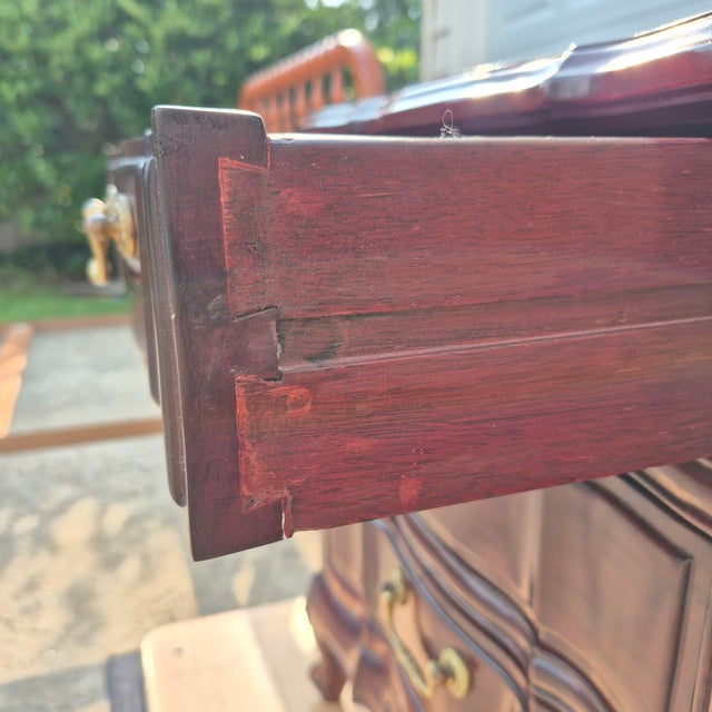 Vintage Petite Mahogany French Provincial Night Stands End Tables, a Pair For Sale - Image 9 of 14