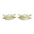 English Creamware Rococo Fruit Baskets and Stands, Pair, Pierced and Shell-Molded For Sale