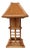 Bamboo Rattan Pagoda Table Lamp, Italy, 1990s For Sale