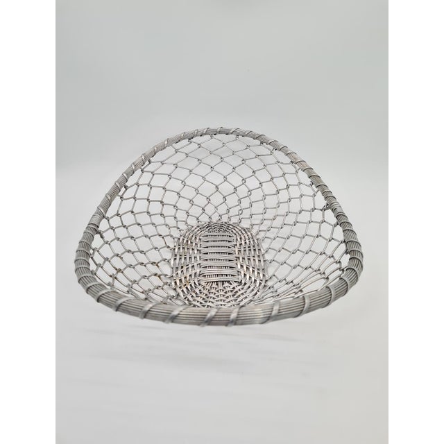 Metal Modernist French Aluminum Fruit Basket, 1960s For Sale - Image 7 of 12