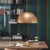 Vico Magistretti Large Gold Sonora Suspension Lamp by Vico Magistretti for Oluce For Sale - Image 4 of 5