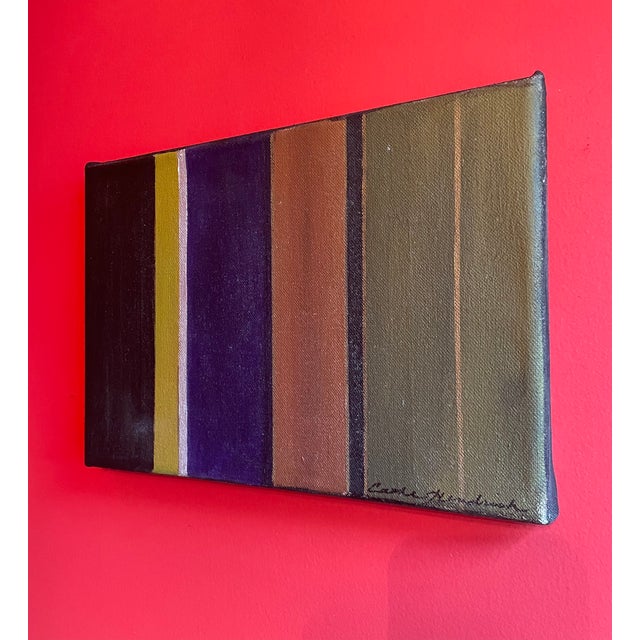 Abstract Stripe With Gold, Original Painting by Cathe Hendrick For Sale - Image 3 of 3