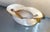 1950s-60s Iridescent White/Gold Ceramic Planter Signed For Sale - Image 4 of 5