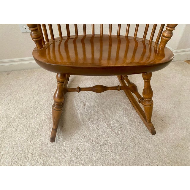 Mid 20th Century Nichols & Stone Windsor Comb Back Rocking Chair For Sale - Image 10 of 14