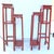 Chinese Red Lacquer Tall Plant Tables - A Pair of 2 For Sale - Image 13 of 17
