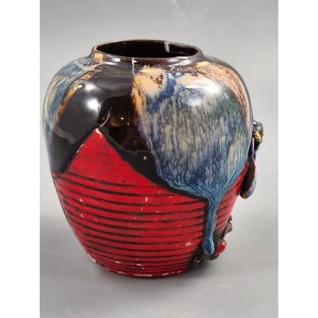 1920s Vintage Japanese Sumida Gawa Jar Vase, 1920s For Sale - Image 5 of 13