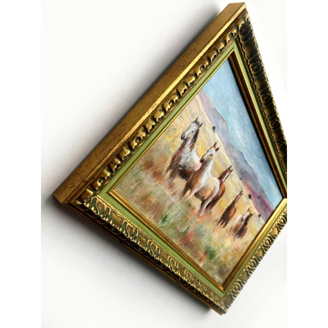 Framed Original Painting Landscape Iceland Horses by Valeriya Serova For Sale - Image 4 of 10