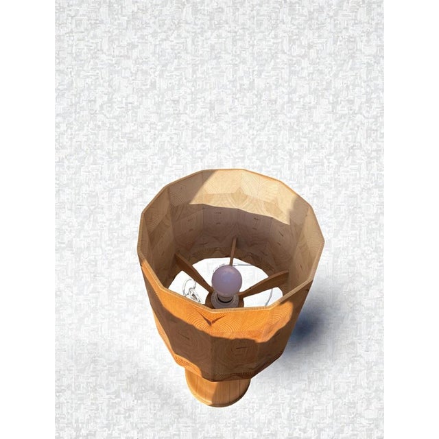 Large Modern Swedish Pine Table Lamp, 1960s For Sale - Image 8 of 9