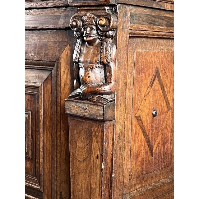 18th Century Antique Late 18th Century Renaissance Style Carved Wooden Buffet For Sale - Image 5 of 12