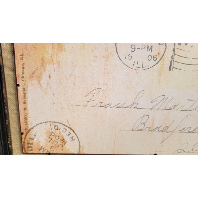 Mid 20th Century Post Card Poster on Wood For Sale In Dallas - Image 6 of 8