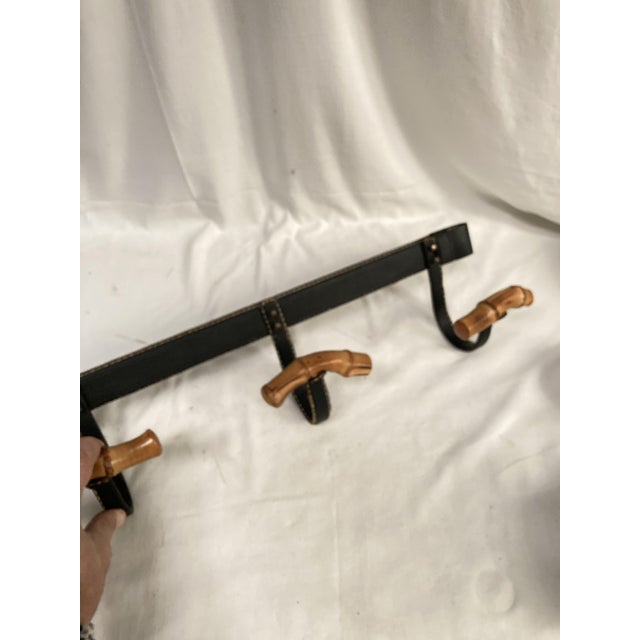 Leather Coat Rack by Jacques Adnet, 1950s For Sale - Image 7 of 8