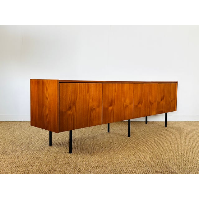 Black Minimalist Scandinavian Teak Sideboard, 1960s For Sale - Image 8 of 15