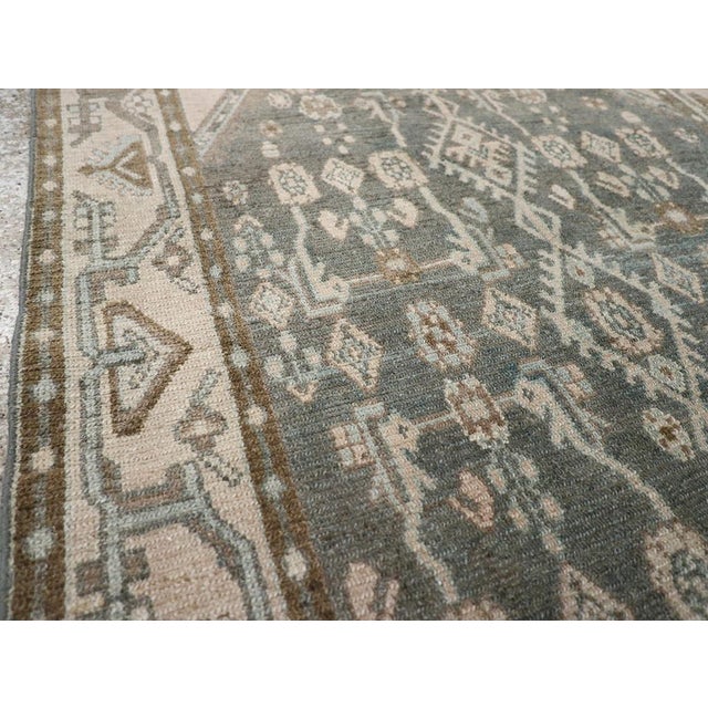Rustic Galerie Shabab Collection Mid-20th Century Persian Malayer Throw Rug For Sale - Image 3 of 8