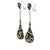 Italian 14k White Gold Diamond & Multicolor Sapphire Drop Earrings, A Pair For Sale - Image 12 of 14