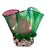 A beautifully sculptural signed art glass vase by contemporary American glass artist David Van Noppen. Featuring an...