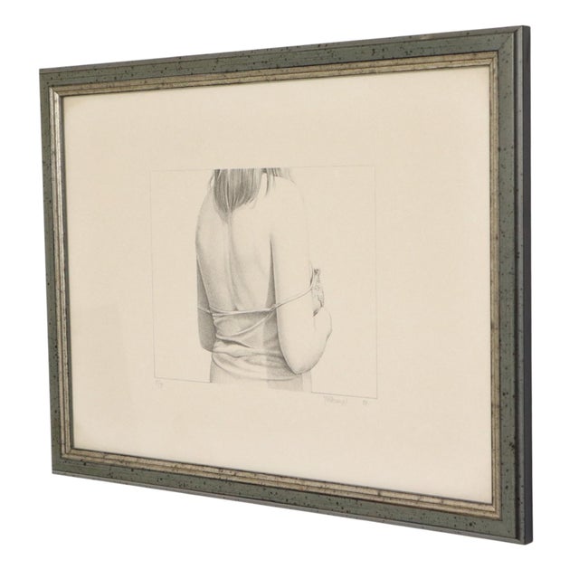 Roger Wittevrongel, Portrait of a Woman Numbered 79/99, 1984, Lithograph, Framed For Sale - Image 3 of 14