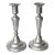 Pair of Antique 18th-Century French Pewter Candle Sticks For Sale