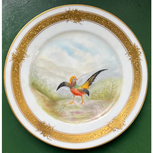 Antique 19th Century Haviland Limoges Porcelain Game Plate With Hand Painted Pheasant Signed H. M. Gass For Sale - Image 10 of 10
