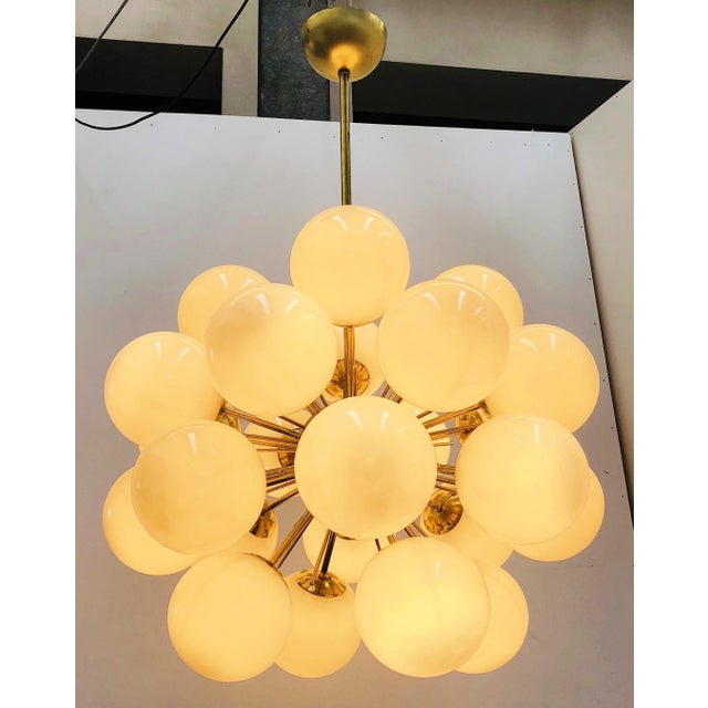 Italian 21st Century Ventiquattro Natural Brass Murano Sputnik Chandelier by Fabio LTD For Sale - Image 3 of 6