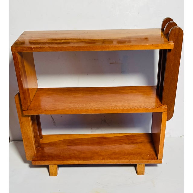Antique American Art Deco book shelf free standing.