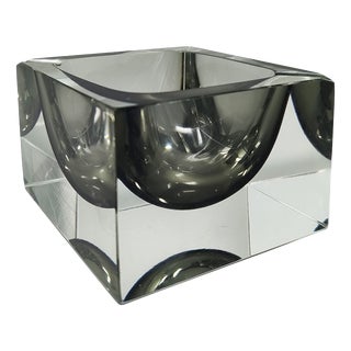 Grey Ashtray or Catchall by Flavio Poli for Seguso, Italy, 1960s For Sale