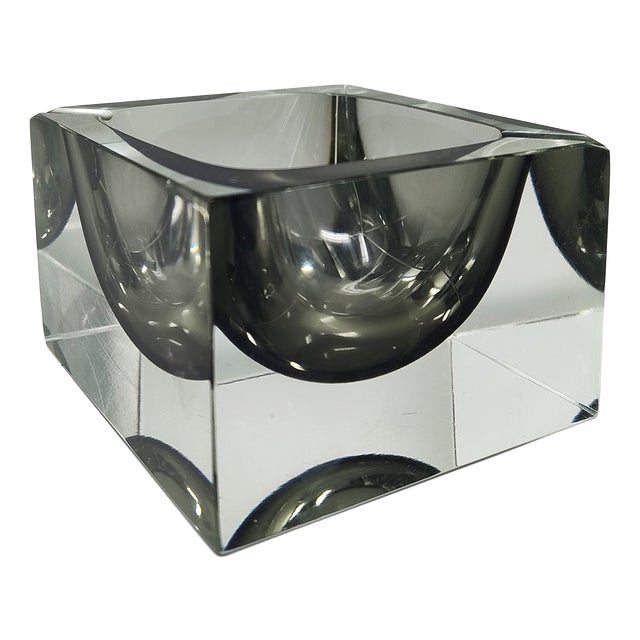 Grey Ashtray or Catchall by Flavio Poli for Seguso, Italy, 1960s For Sale