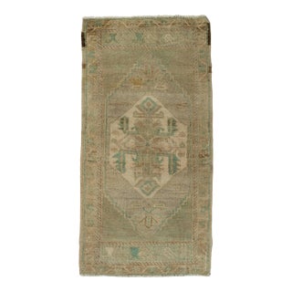 Turkish Mini Rug Oriental Hand Knotted Vintage Rug 1'10" x 3'7" #21026 For Sale