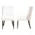 Contemporary Duet Dining Chair, Burnt Brown Ash - a Pair For Sale