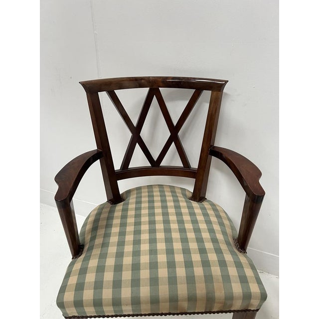 Art Deco Office Chair in Mahogany, 20th Century For Sale - Image 8 of 9