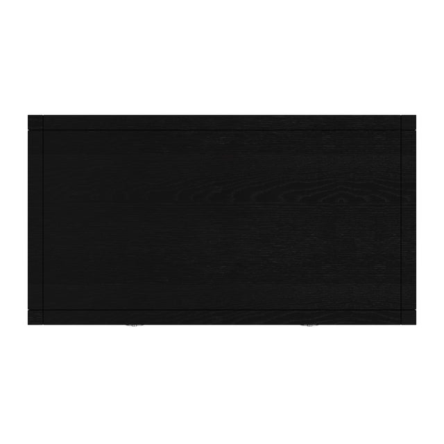 Wood Lark 40 in. W Rectangular Wood 2 Drawer Writing Desk, Washed Black For Sale - Image 7 of 8