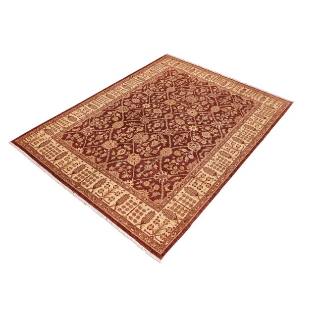 Rustic Classic Ziegler Brown Beige Hand-Knotted Wool Rug - 8'3'' X 10'8'' For Sale - Image 3 of 8