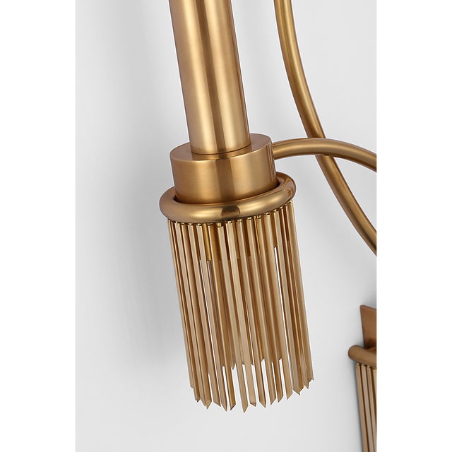 Visual Comfort Fisher Weisman for Visual Comfort Signature Sutton 4-Light Sconce in Antique-Burnished Brass For Sale - Image 4 of 9