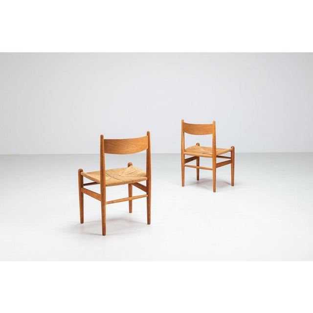 Brown Model CH36 Dining Chairs in Oak by Hans J. Wegner Carl Hansen & Son, Denmark, 1970, Set of 6 For Sale - Image 8 of 16