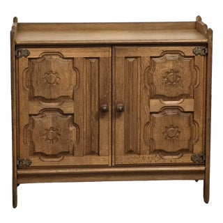 2-Door Buffet attributed to Guillerme et Chambron, 1970s For Sale