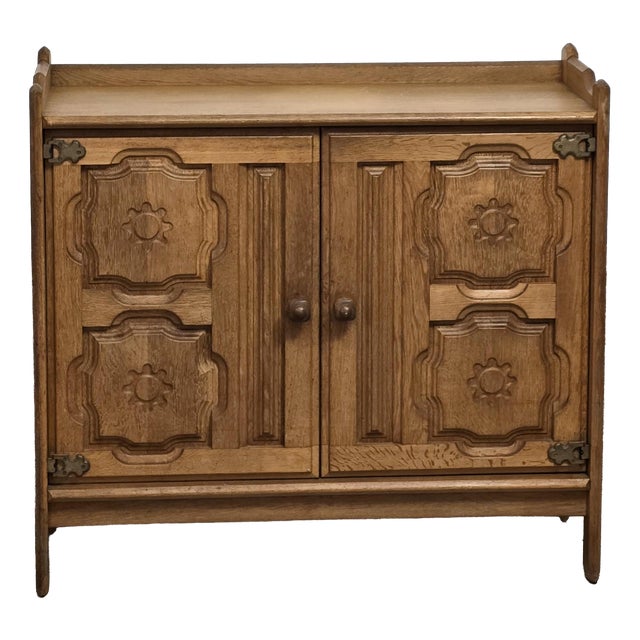 2-Door Buffet attributed to Guillerme et Chambron, 1970s For Sale