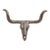Rustic Cast Iron Texas Longhorn Skull Drawer Pull For Sale