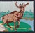 Measures: 2'9 x 3'11 American Hooked Rug With a Bull Elk in Aspen Trees Setting 2'9" X 3'11" American Hooked rug vintage...
