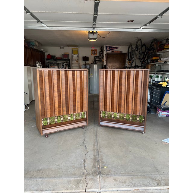 Mid Century Modern Brutalist Dresser Pair by Tobago. Canada. For Sale - Image 11 of 11