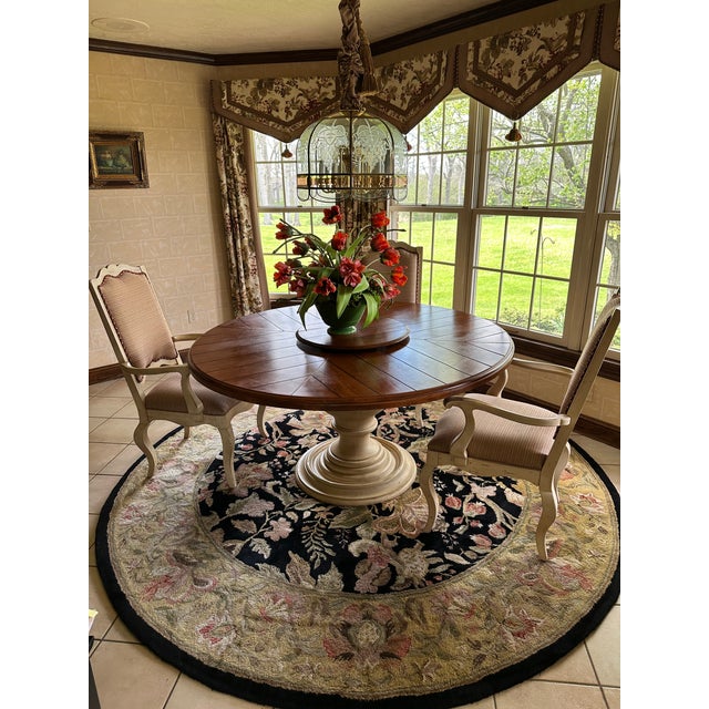 Century Furniture Town & Country 60" Diameter Centre Table by Century Furniture With 22" Lazy Susan 1990s For Sale - Image 4 of 12